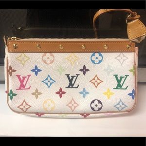 Authentic LOUIS VUITTON White Multi-Color
